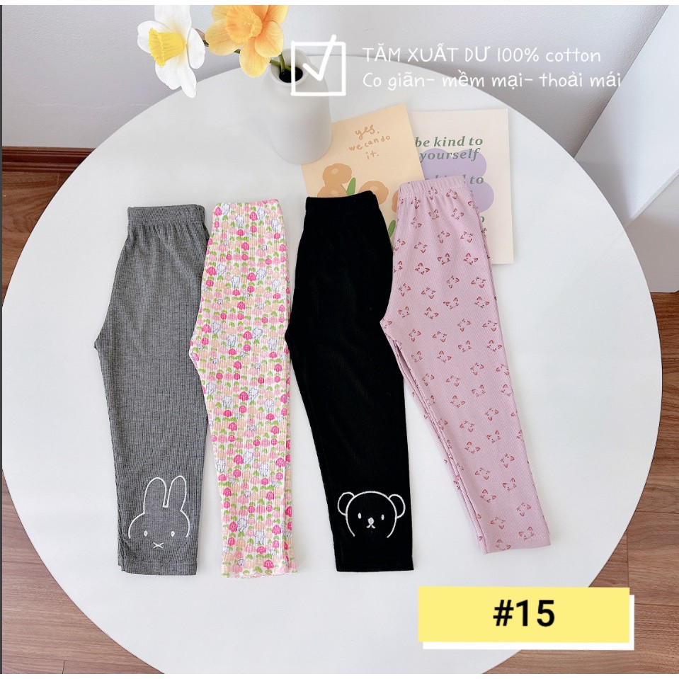 SET 4 QUẦN LEGGING THỎ BÉ GÁI SIÊU XINH