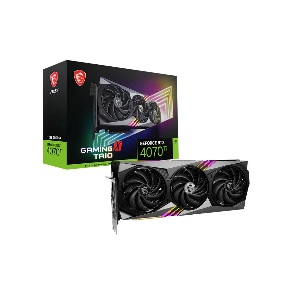 VGA MSI RTX 4070TI Gaming X Trio 12GB GDDR6X 3 Fan Hàng Chính Hãng MSI Bảo Hành 36 Tháng