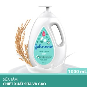 Sữa Tắm Dưỡng Ẩm Sữa Gạo Johnson’s Milk+Rice Baby Bath 1000ml
