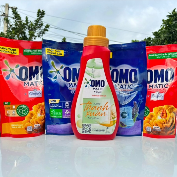 Nước Giặt OMO Chai và Gói - Nước Giặt Quần Áo Cho Máy Giặt Cửa Trên và Cửa Trước - Hàng Date Xa