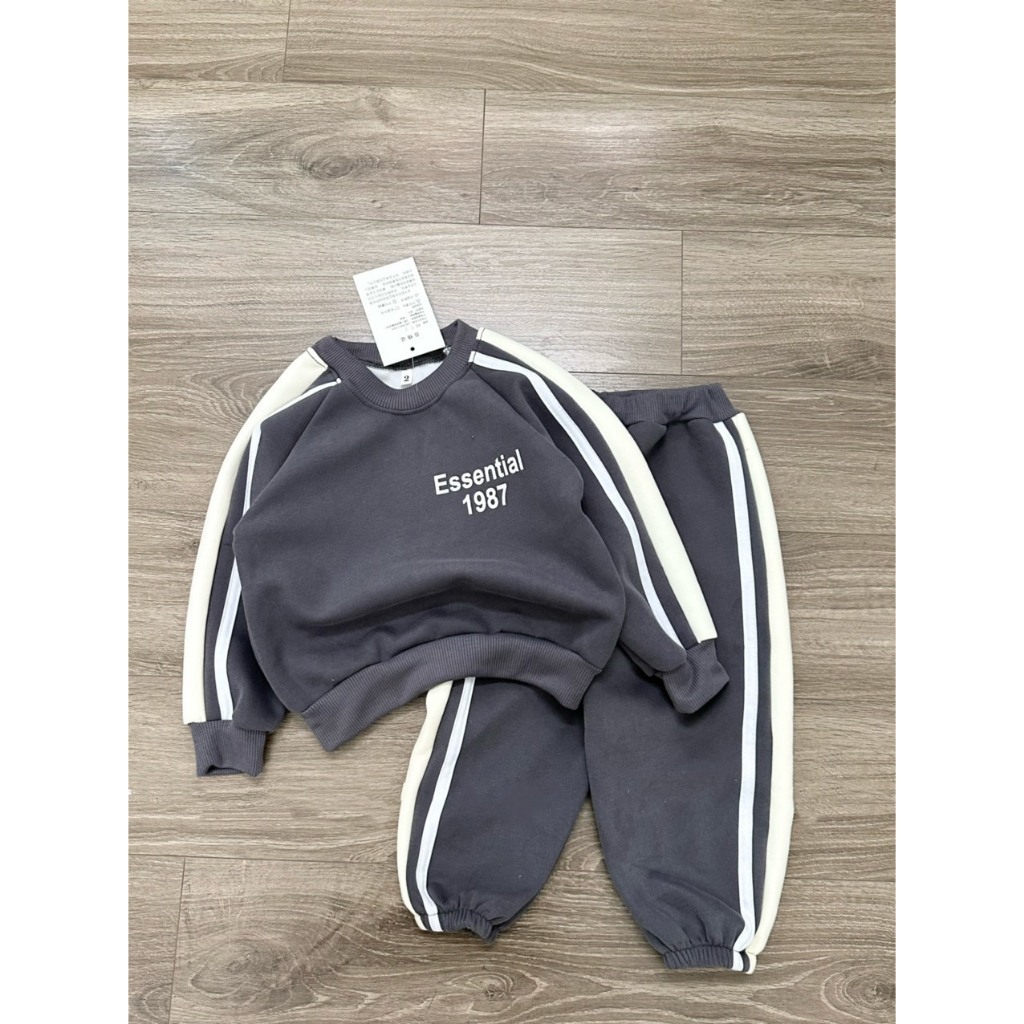 Quần áo trẻ em , sét bộ quần áo nỉ 2 dai QC 1987 siêu đẹp cho bé trai 10-30kg