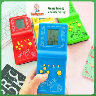 Máy chơi game xếp hình cầm tay TẶNG PIN, máy chơi điện tử xếp gạch, máy chơi game xếp hình