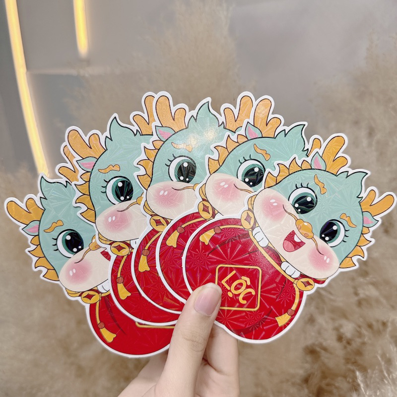 SET 50 CHIẾC BAO LÌ XÌ HOẠT HÌNH PHẢN QUANG