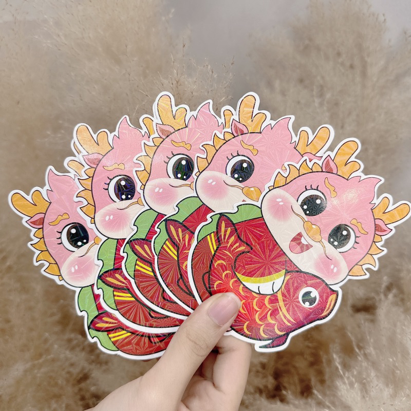 SET 50 CHIẾC BAO LÌ XÌ HOẠT HÌNH PHẢN QUANG