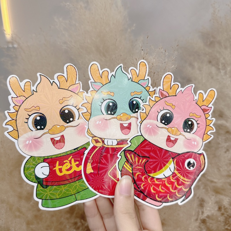 SET 50 CHIẾC BAO LÌ XÌ HOẠT HÌNH PHẢN QUANG