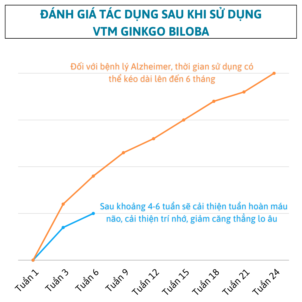 Viên uống bổ não VTM Ginkgo Biloba giảm hoa mắt, chóng mặt, tăng cường tuần hoàn máu - 60 viên