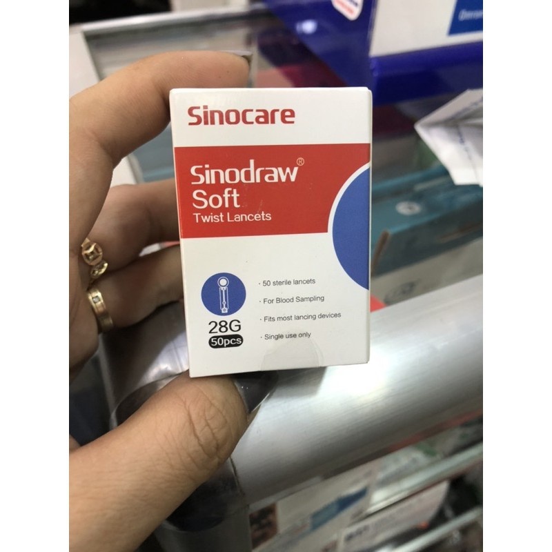 Kim chích máu Sinodraw Soft đo đường huyết sinocare, đo tiểu đường - Hộp  Thomsoncare