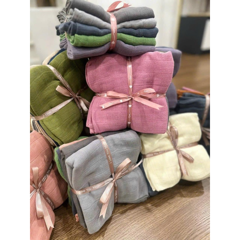 Khăn xô hữu cơ Pip/pi 2 lớp xuất Đan Mạch kt: 73*73cm