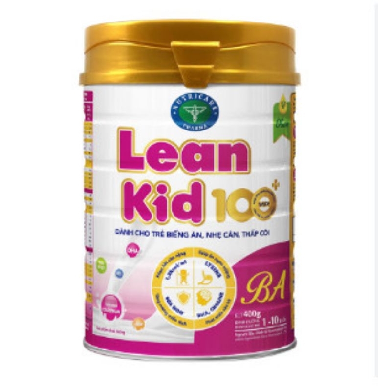 Sữa lean kid BA 900g- sữa cao năng lượng cho trẻ em suy dinh dưỡng