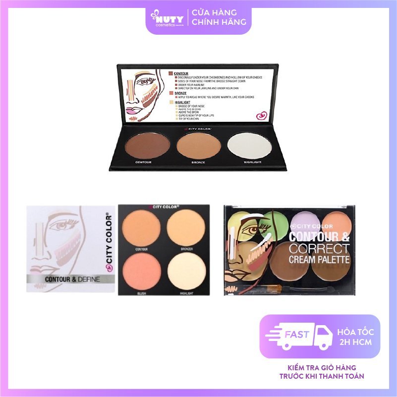 Bảng Tạo Khối Và Bắt Sáng, Che Khuyết Điểm City Color