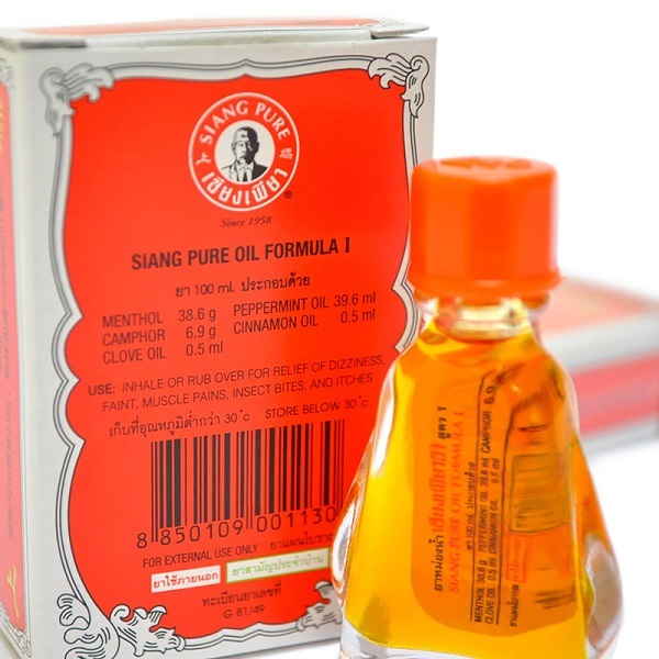 Dầu Gió Đỏ Thái Lan Hình Ông Già 3cc-7cc Siang Pure Oil Formula