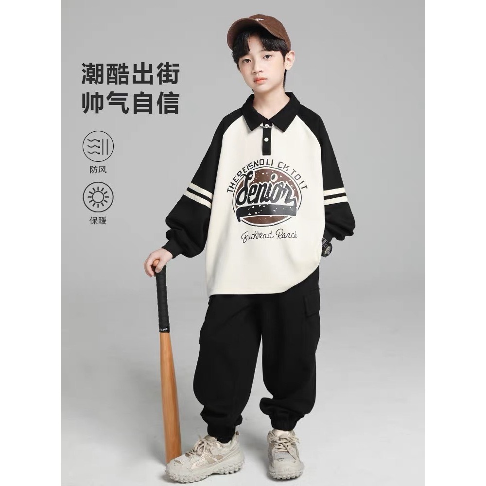 Bộ quần áo polo thu đông bé trai, bé gái 18-55kg từ 6-14 tuổi Senior. Đồ bộ bé trai, đồ bộ bé gái