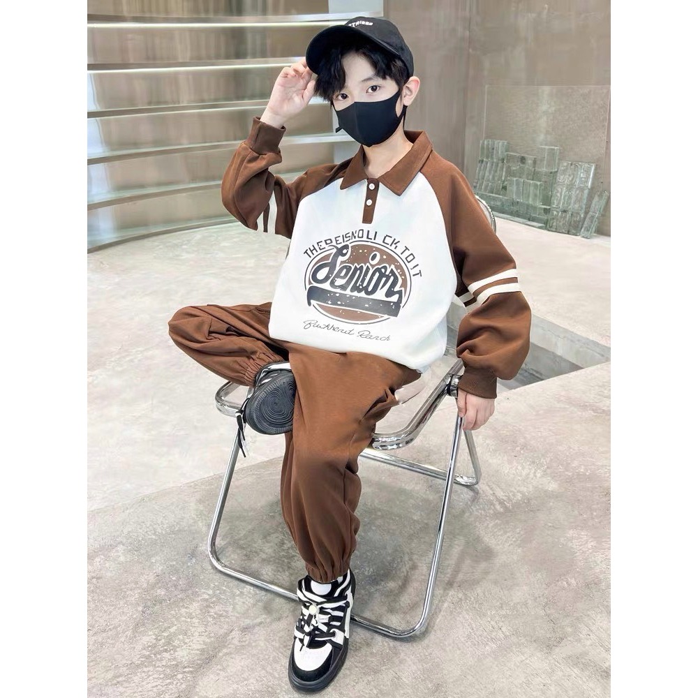 Bộ quần áo polo thu đông bé trai, bé gái 18-55kg từ 6-14 tuổi Senior. Đồ bộ bé trai, đồ bộ bé gái