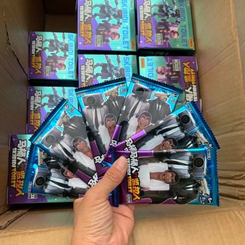 Sỉ Hộp 32 THẻ Bài Skibidi toilet túi 5 thẻ hàng đẹp