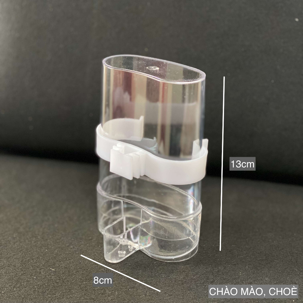 Cóng nước nhựa meka đựng nước uống cho chim khuyên, yến,mào, chòe, khướu đủ kích thước.