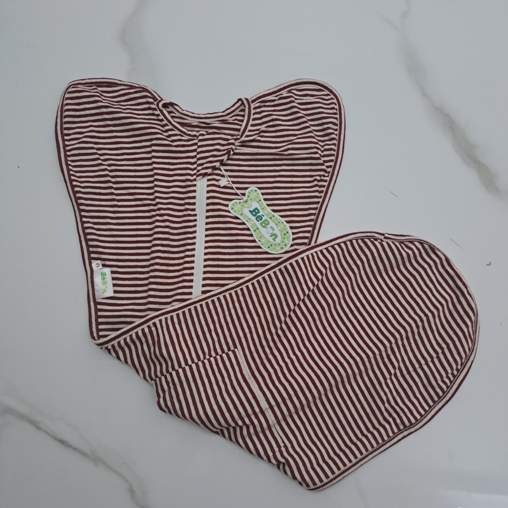 Nhộng chũn cho bé sơ sinh vải cotton 4 chiều giúp bé ngủ ngon mã BB22