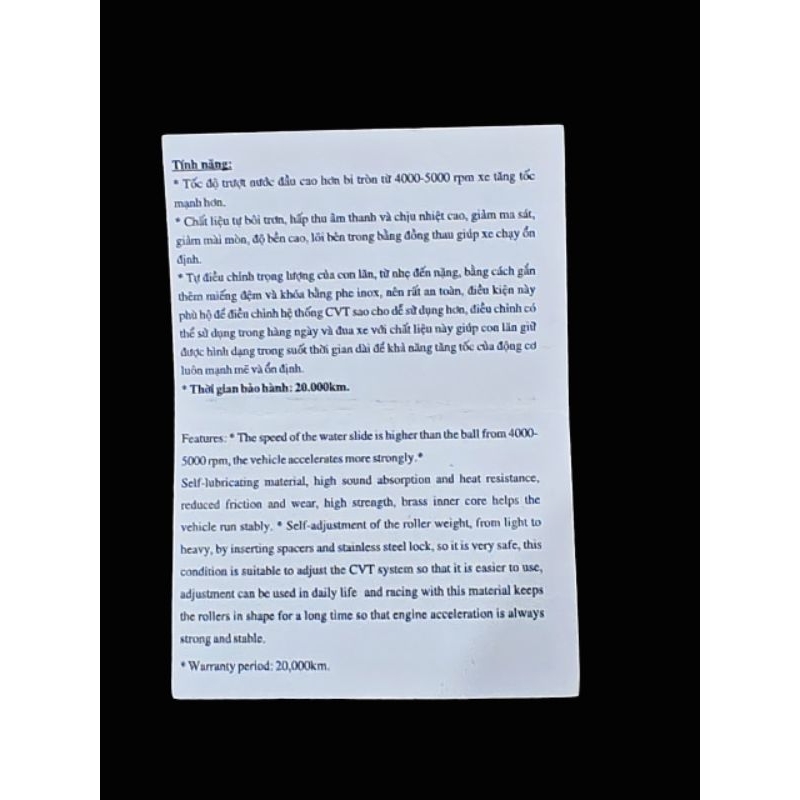 Bi nồi tròn Tăng Chỉnh 20x15 cho AB125 AB150 AB160 PCX ADV VARIO, LEAD 125, SPACY 125, SH MODE SHVN, SH VIET NAM con lăn