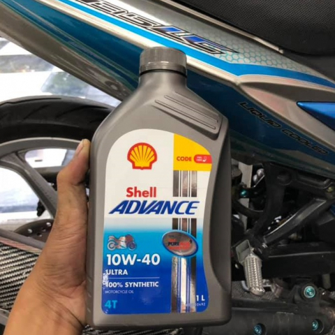 Dầu Nhớt Cao Cấp Cho Xe Số, Côn Tay SHELL ADVANCE ULTRA 10w40