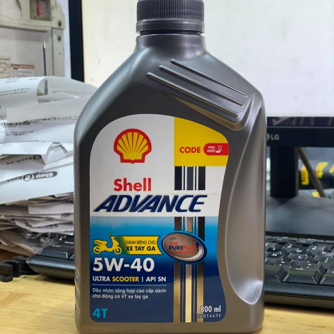 Dầu Nhớt Cao Cấp Cho Xe Tay Ga Shell Advance Ultra Scooter 5w40