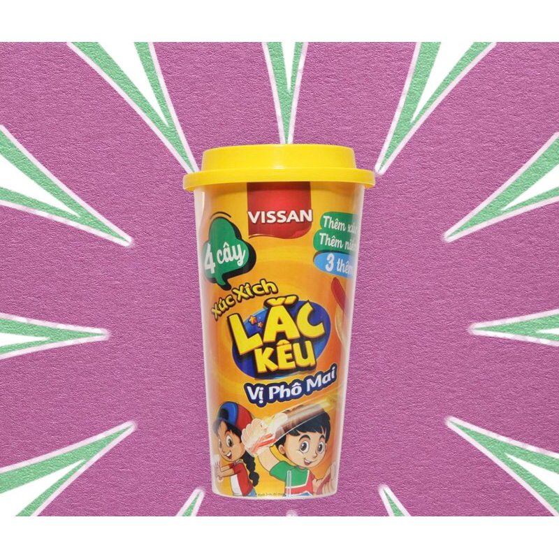 Xúc xích lắc kêu Visaan vị phô mai