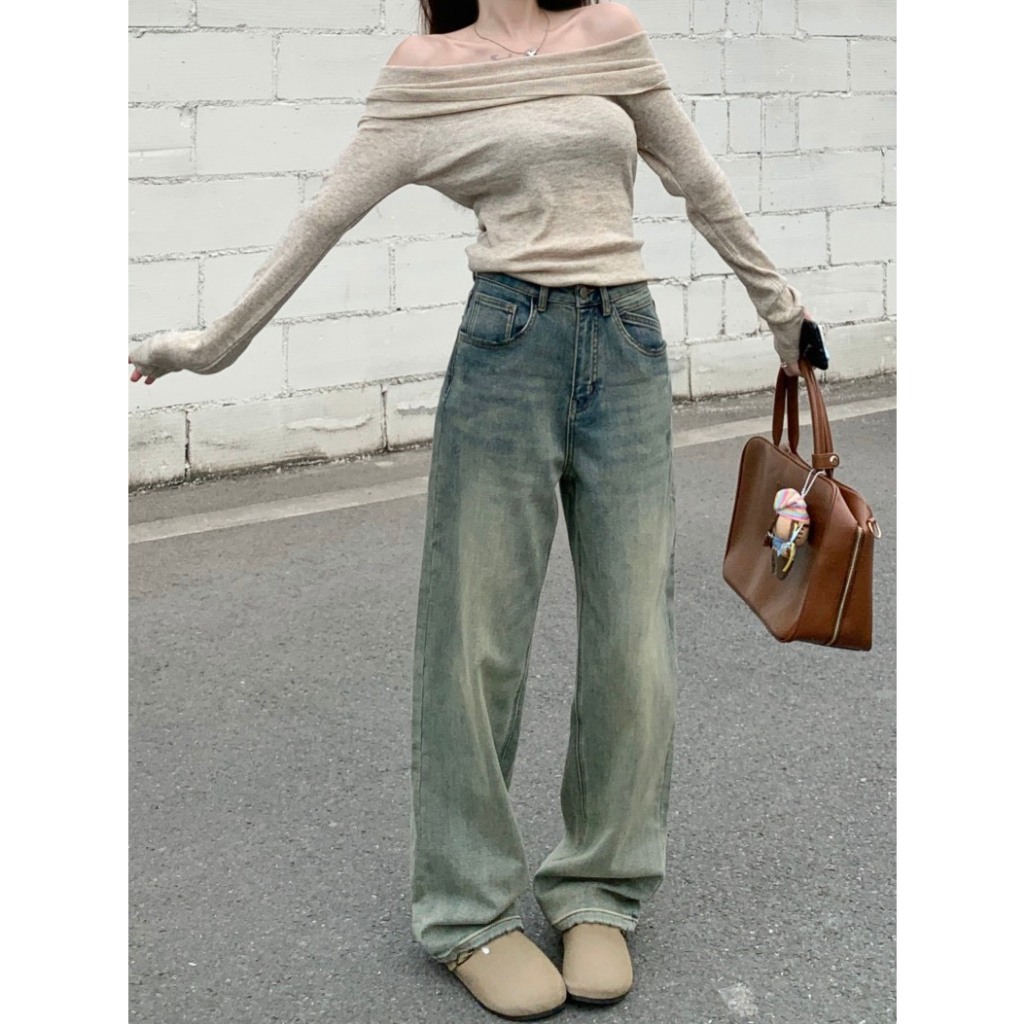 Quần jeans xanh vàng cá tính áp mã còn 212k