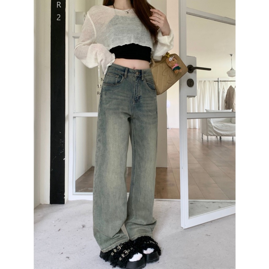 Quần jeans xanh vàng cá tính áp mã còn 212k