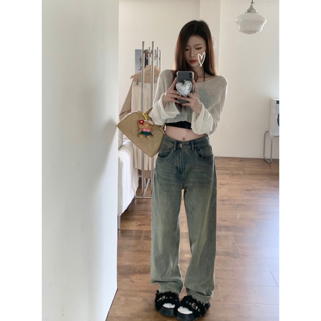 Quần jeans xanh vàng cá tính áp mã còn 212k