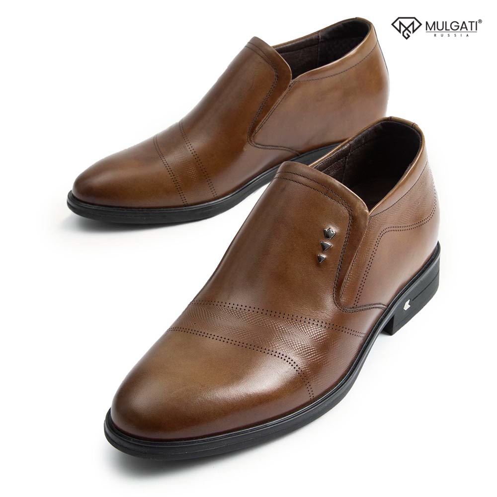 Giày cao nam MULGATI Padded Leather da bò cao cấp dập vân lỗ - NGW002-1