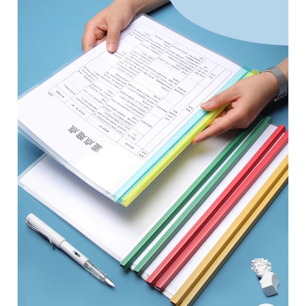 Thanh kẹp gáy tài liệu size A4 K93, Bìa kẹp gáy nhựa cứng, chắc chắn màu Pastel