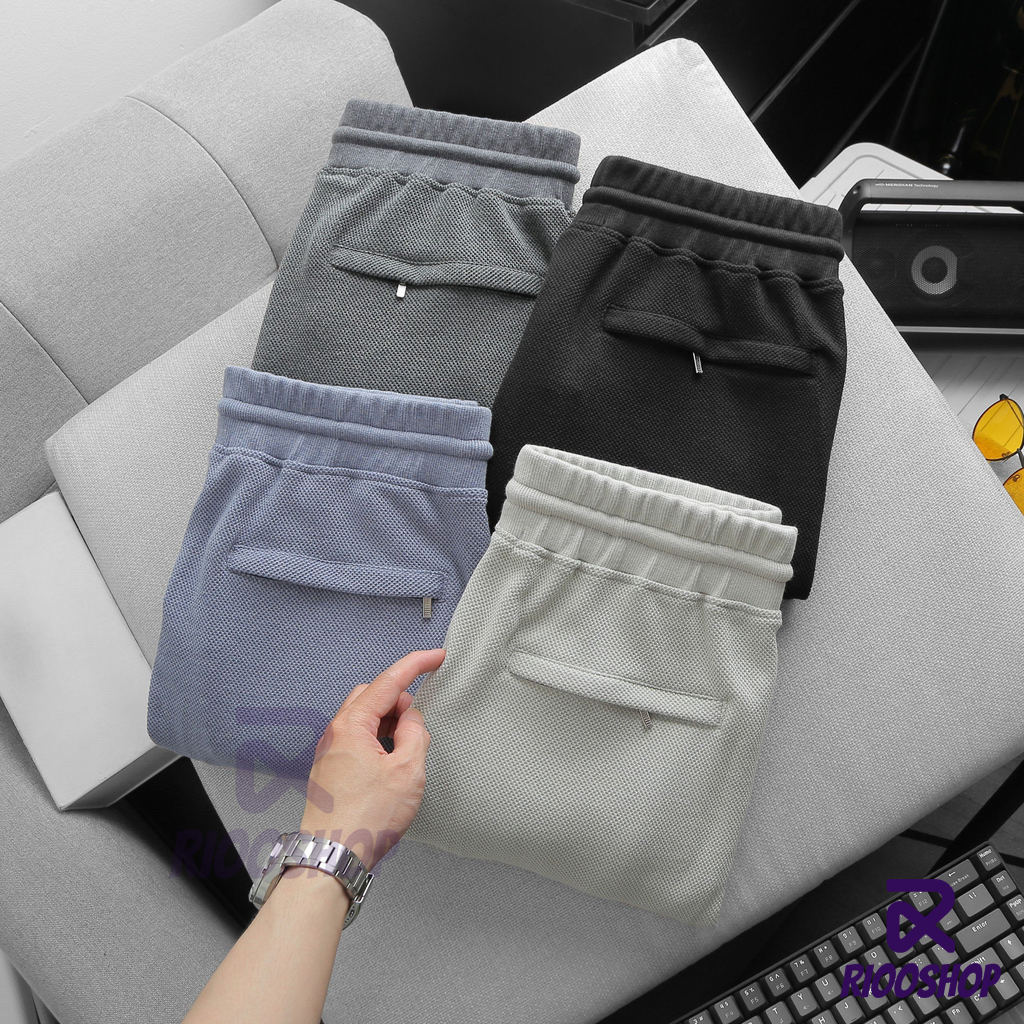 Quần đùi nam trơn, quần short thun nam cao cấp, màu xanh, đen, xám, kem đẹp, mặc đi làm, đi chơi RIOOSHOP RPS005