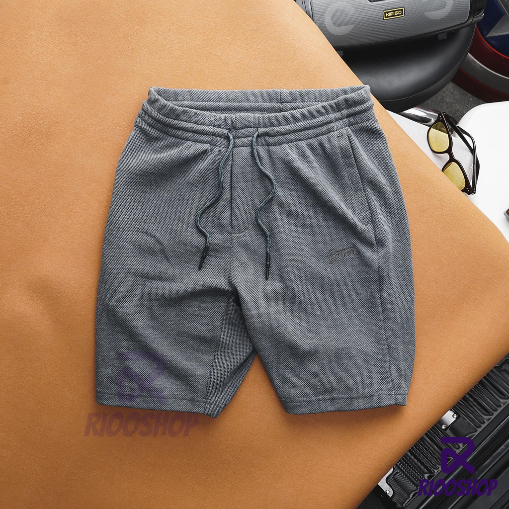 Quần thun nam trơn, quần short nam, quần đùi nam cao cấp màu đen, kem, xám, xanh RIOOSHOP RPS006