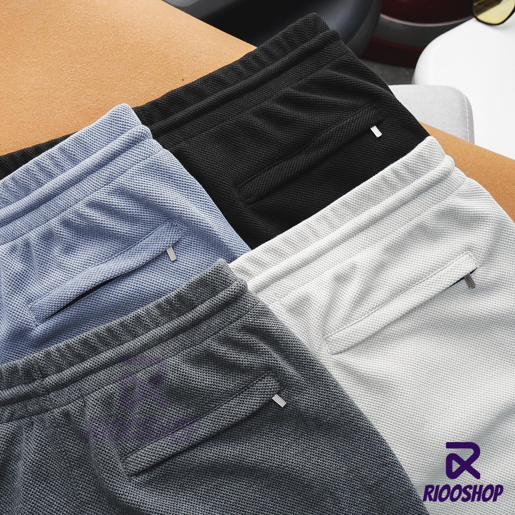 Quần thun nam trơn, quần short nam, quần đùi nam cao cấp màu đen, kem, xám, xanh RIOOSHOP RPS006