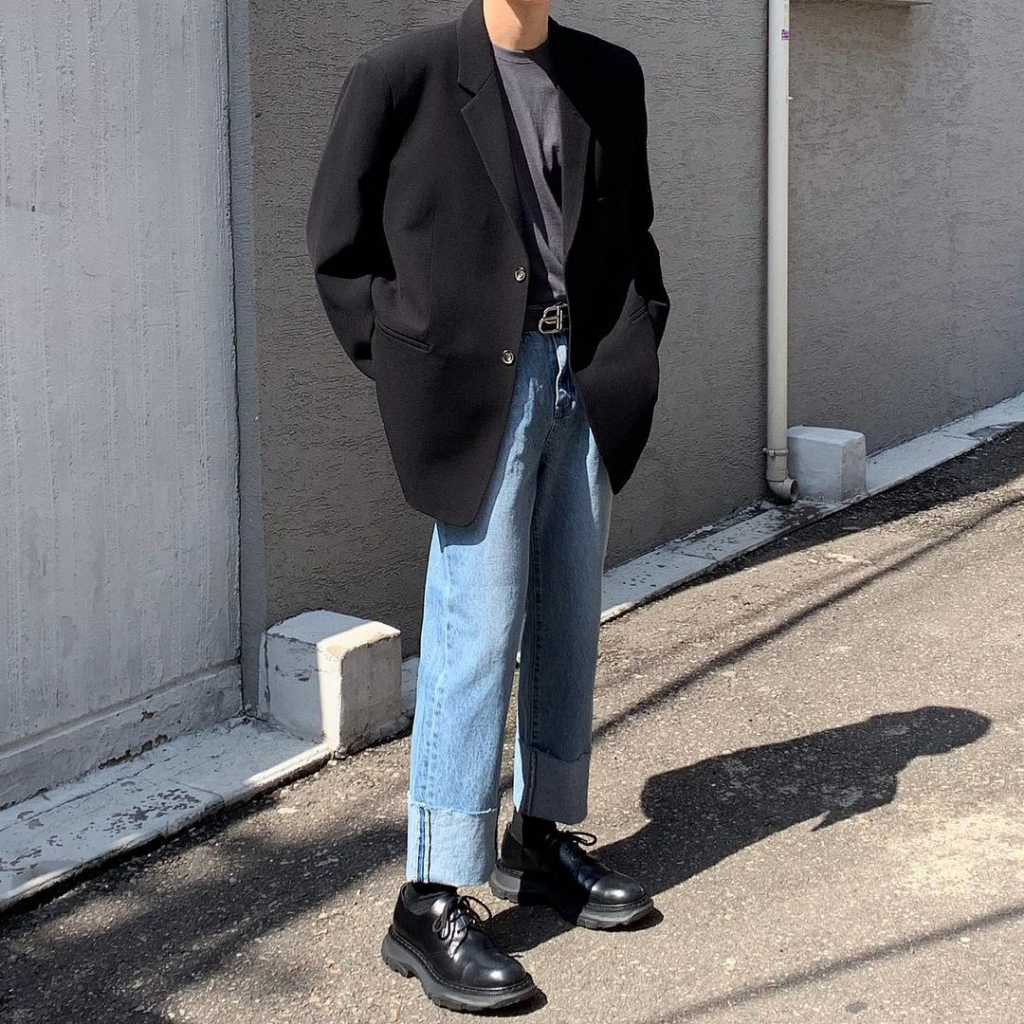 Áo Vest / Blazer Đen style,vintage, công sở Nhật,Hàn - secondhand  COB.vintage