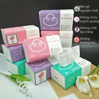 Combo 10 bịch khăn giấy rút KH Thành Đạt 3 lớp size trung dai mềm mịn - Giấy rút trắng loại 1 bịch trung