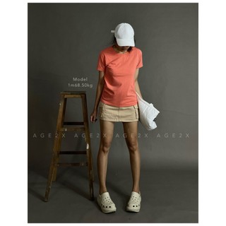 (Ảnh thật) Áo Thun nữ trơn công sở <48kg  gam pastel dịu ngọt AGE2X ai cũng muốn sở hữu