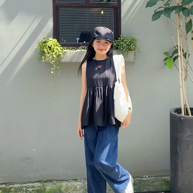 Áo babydoll sát nách - Áo Hoa Nắng Aufra Studio