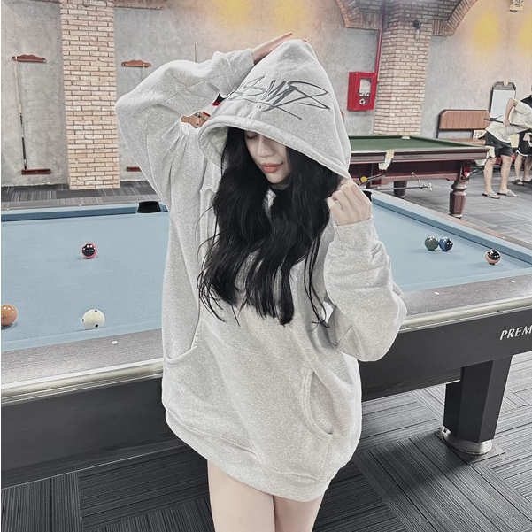 Áo Hoodie STUSSY Mũ Thêu Nỉ Coton Form Rộng Unisex Nam Nữ Mẫu Hot 2023