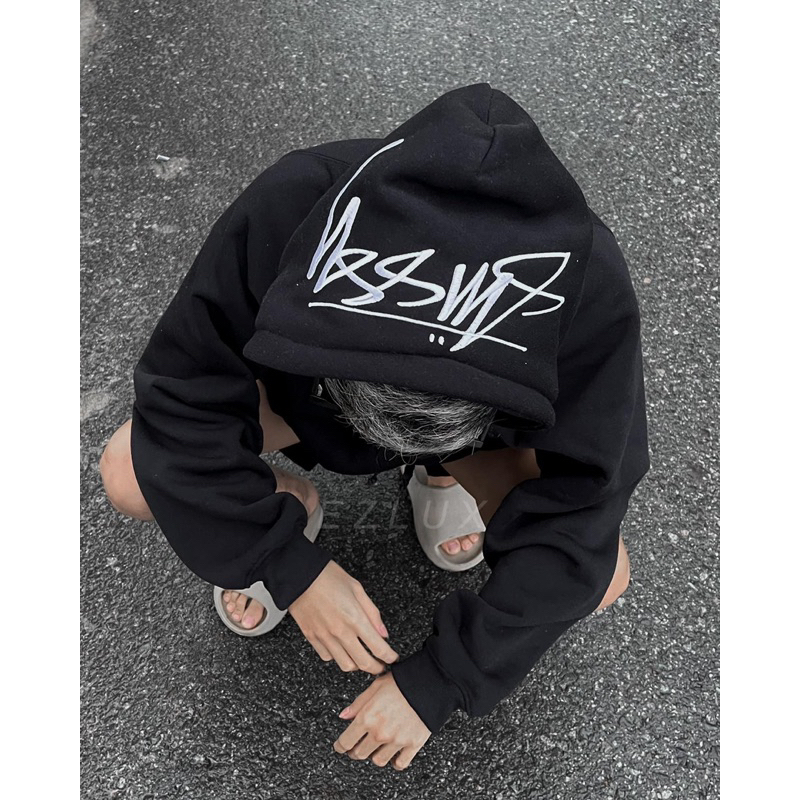Áo Hoodie STUSSY Mũ Thêu Nỉ Coton Form Rộng Unisex Nam Nữ Mẫu Hot 2023