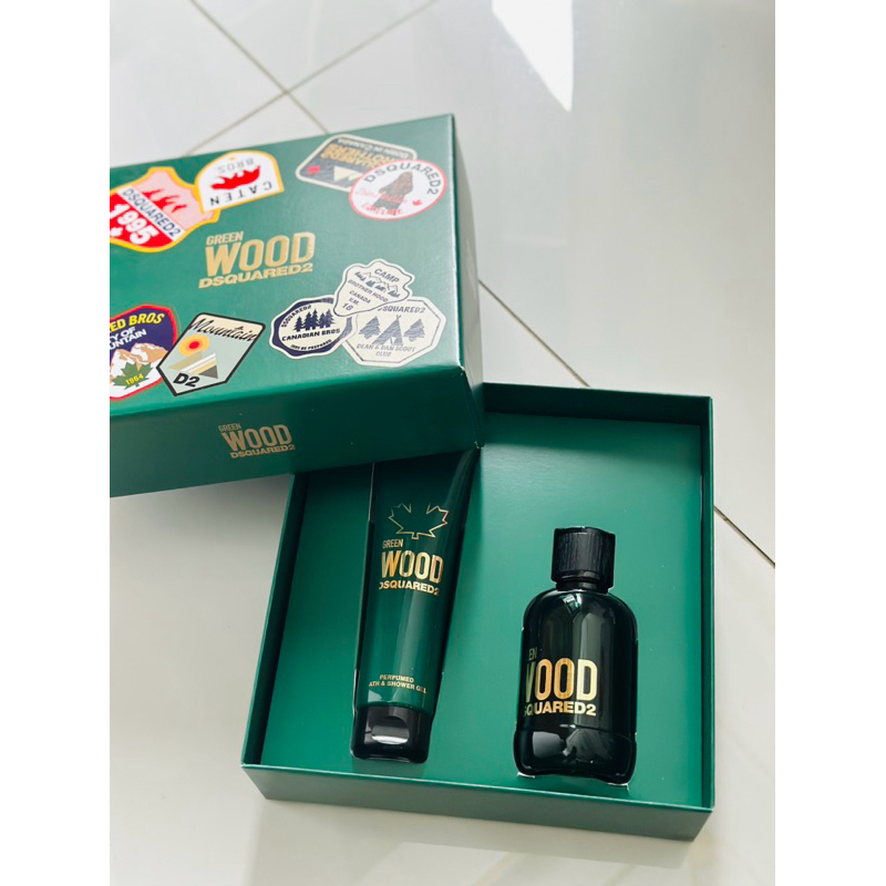 Bộ Set Nước Hoa Nam Dsquared2 Green Wood Pour Homme