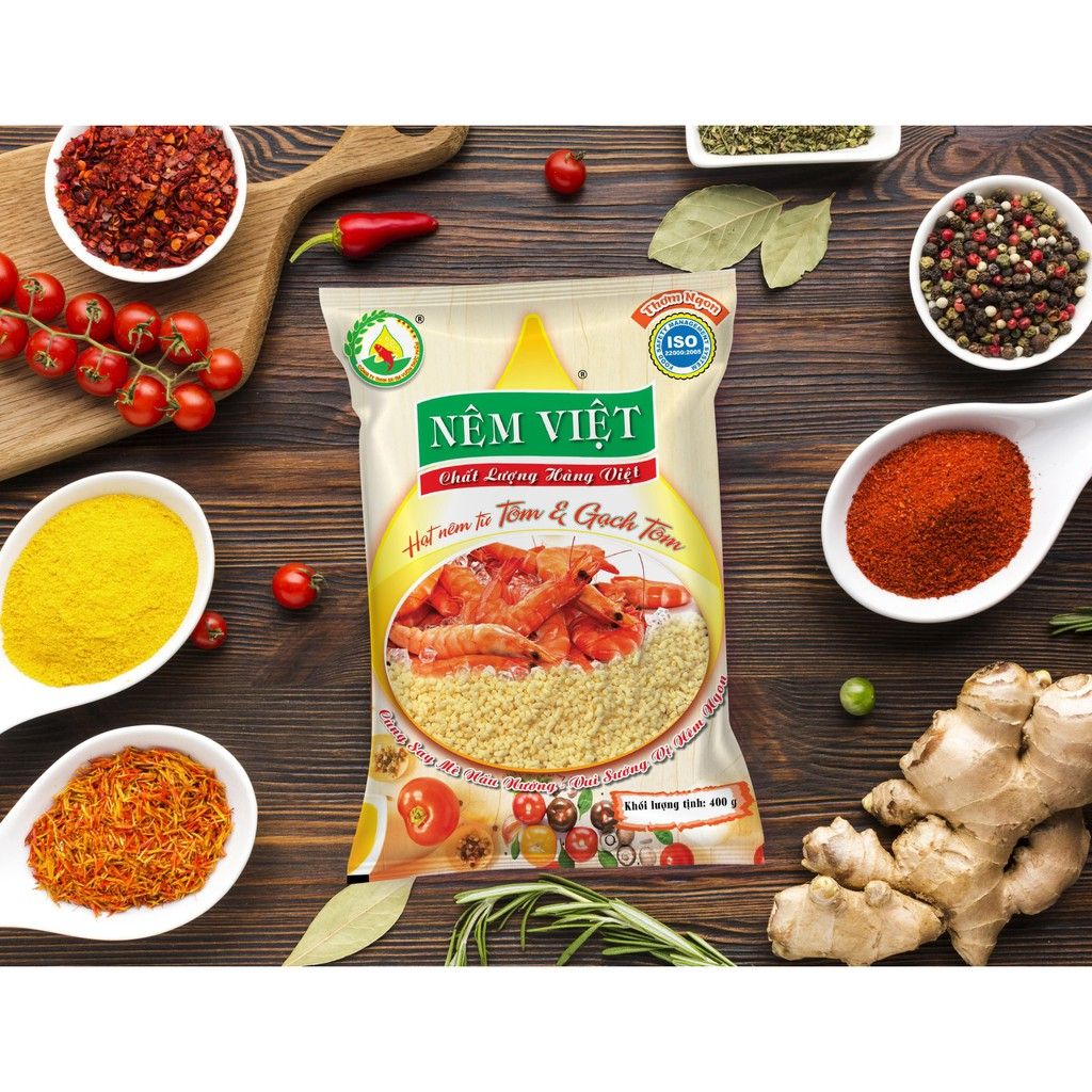Hạt nêm NÊM VIỆT từ Tôm & Gạch Tôm gói 800gr