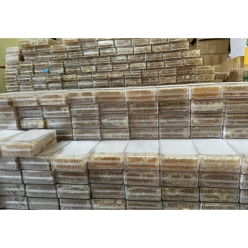 Mật Ong Bánh Tổ Tươi Nguyên Sáp Đóng Hộp 500gr -  Lensoigialai