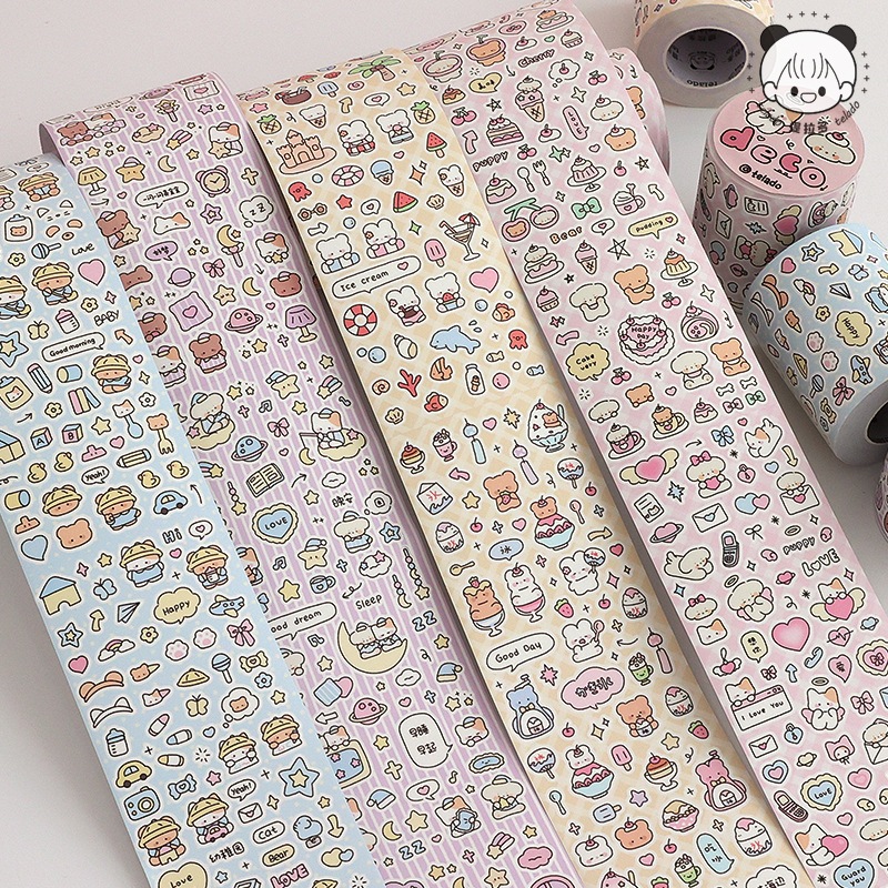 Hình dán sticker chiết 35cm trang trí dạng cuộn Nhà Kawaii