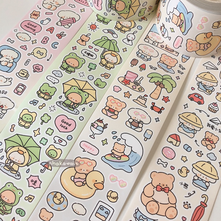 Hình dán sticker chiết 35cm trang trí dạng cuộn Nhà Kawaii