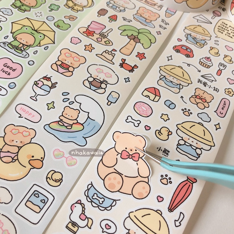 Hình dán sticker chiết 35cm trang trí dạng cuộn Nhà Kawaii