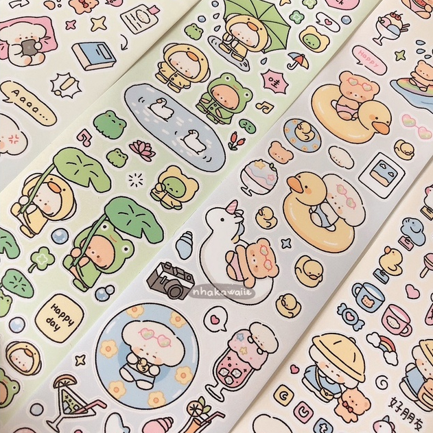 Hình dán sticker chiết 35cm trang trí dạng cuộn Nhà Kawaii