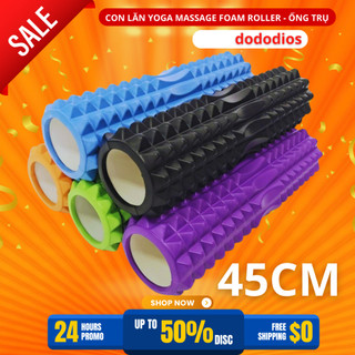 Con lăn yoga massage foam roller - ống trụ lăn xốp tập thể thao giãn cơ gai nhọn