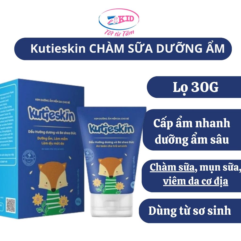 Kem Dưỡng Ẩm Kutieskin 30g Giúp Làm Mềm Mịn Da Cho Bé