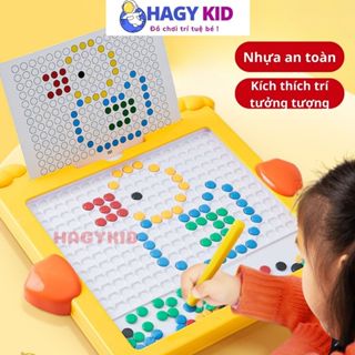 Bảng Vẽ Xếp Hình Nam Châm Phiên Bản Mới Tặng Kèm Bút Hagykid Đồ Chơi Giáo Dục Bảng Vẽ Bút Bi Nam Châm Từ Tính Cho Bé