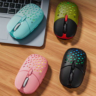 Chuột máy tính không dây thiết kế hình bọ cánh cứng sạc không dây có đèn led phát sáng K-SNAKE BM900