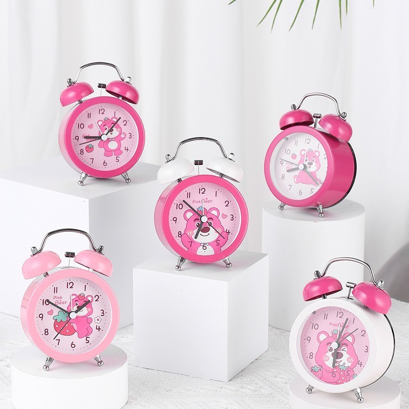 Đồng Hồ Báo Thức 2 Chuông Có Đèn Hình Thú, Gấu Dâu Lotso, Phi Hành Gia, Trái Cây😍😍